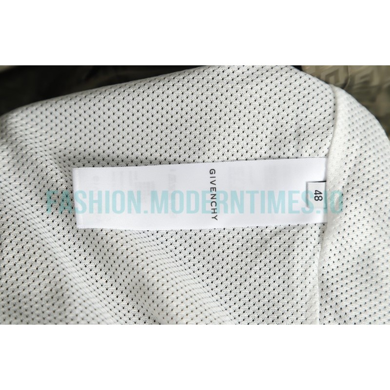 Givenchy - 22FW Embroidered Letter Stand-up Collar Trench Coat