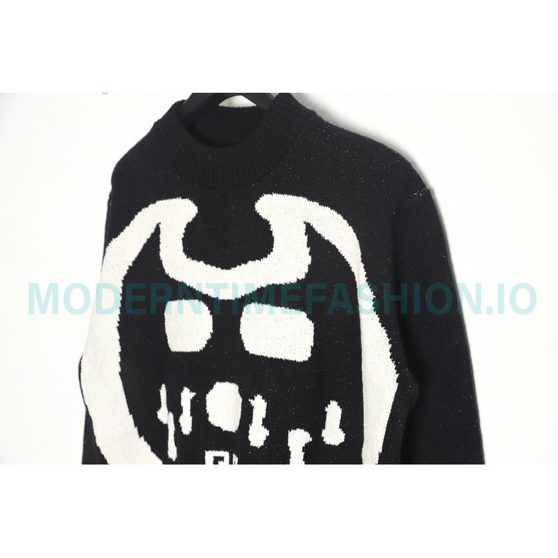 Givenchy - 23FW Mask Big Dog Jacquard Knitted Crewneck Sweater