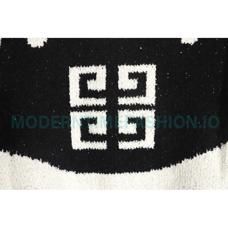 Givenchy - 23FW Mask Big Dog Jacquard Knitted Crewneck Sweater