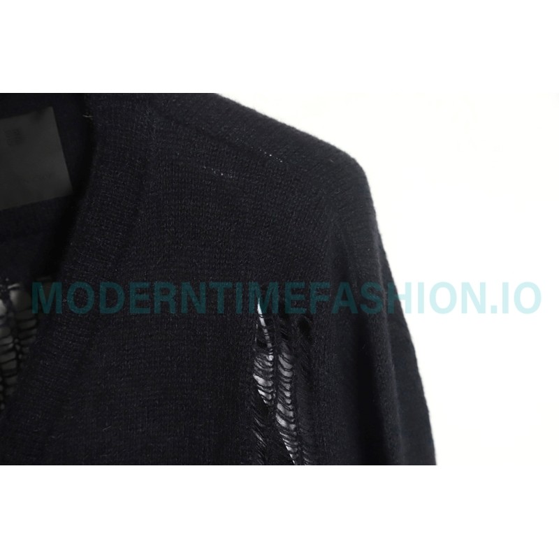 Givenchy - 23FW Ripped Wool Sweater Cardigan