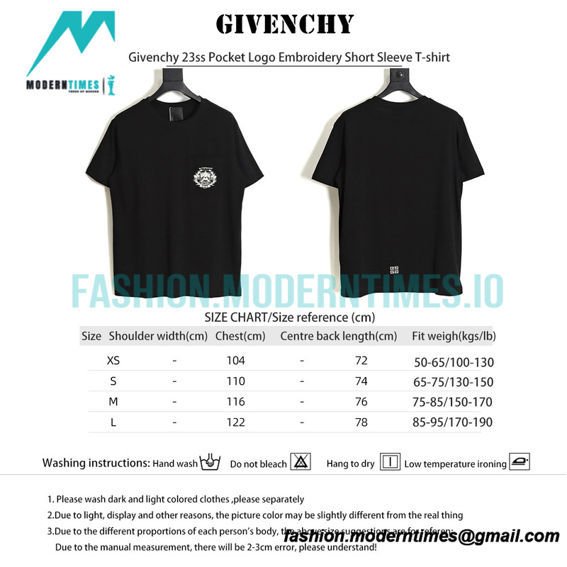 Givenchy - 23ss Pocket Logo Embroidery Short Sleeve T-shirt