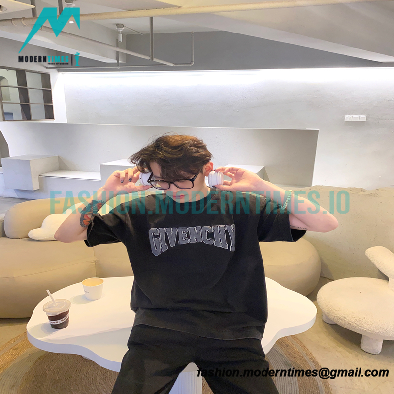 Givenchy - 22SS Wash Towel Letter Short Sleeve T-shirt