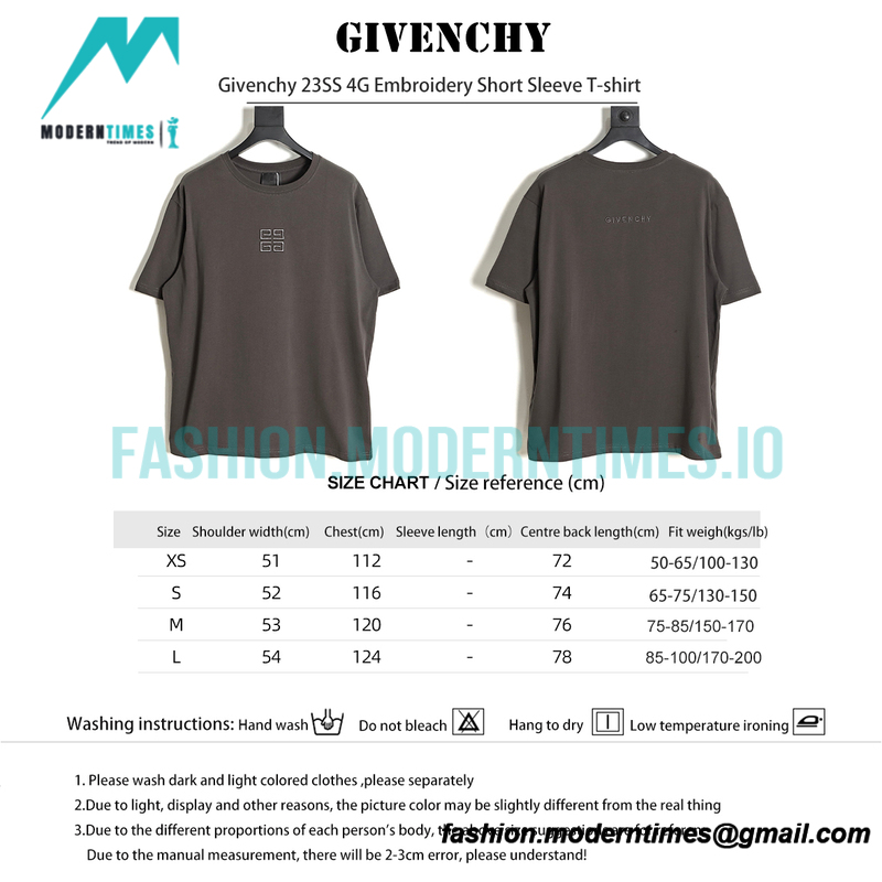 Givenchy - 23SS 4G Embroidery Short Sleeve T-shirt