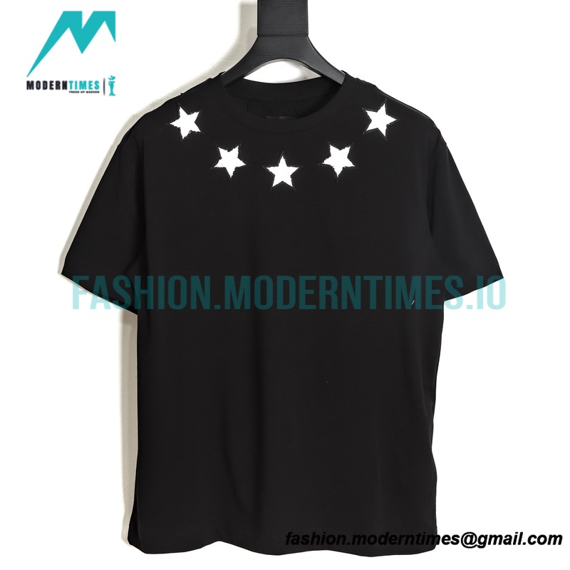Givenchy - 22SS Neckline Star Embroidery Short Sleeve T-shirt