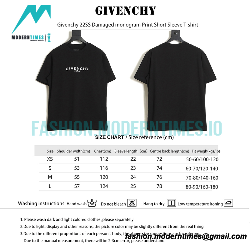 Givenchy - 22SS Damaged Letter Print Short Sleeve T-shirt