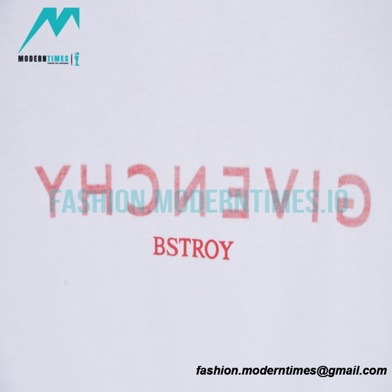 Givenchy - 22SS Reverse Letter Print Short Sleeve T-shirt