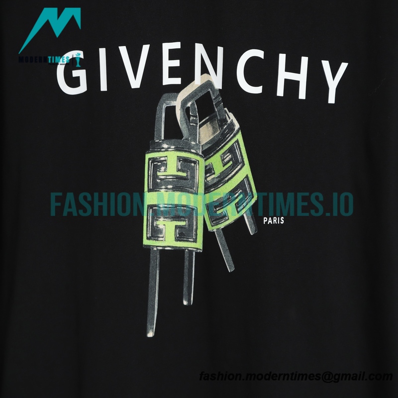 Givenchy - 23SS Small Lock Head Letter Short Sleeve T-shirt