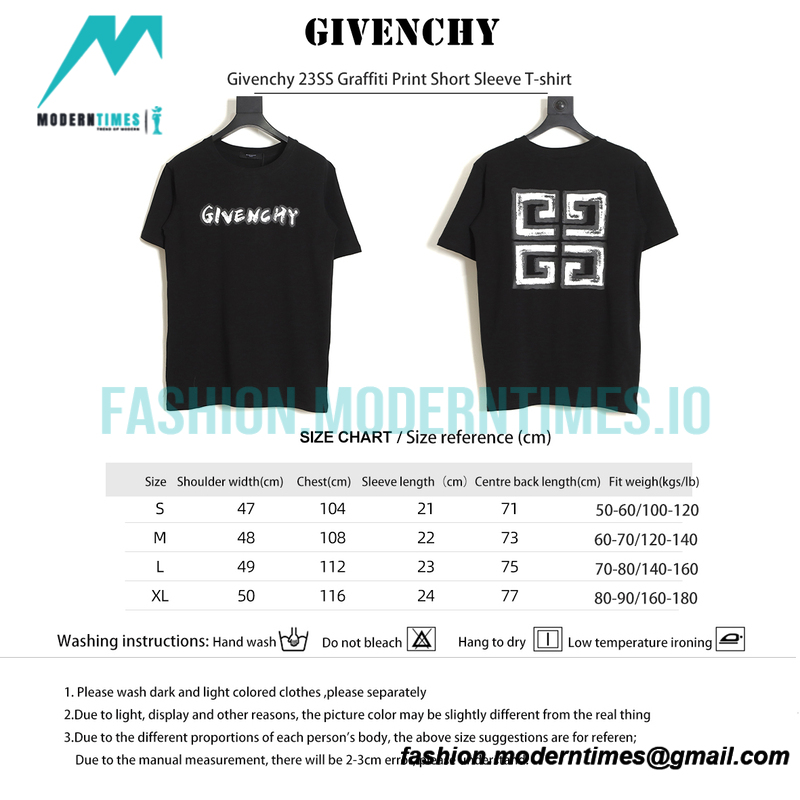 Givenchy - 23SS Graffiti Print Short Sleeve T-shirt