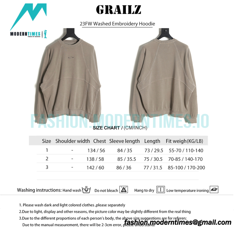 Grailz - 23FW Geometric Embroidery Hoodie