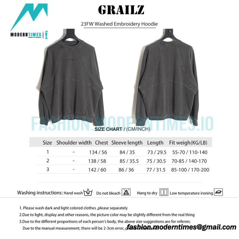 Grailz - 23FW Geometric Embroidery Hoodie