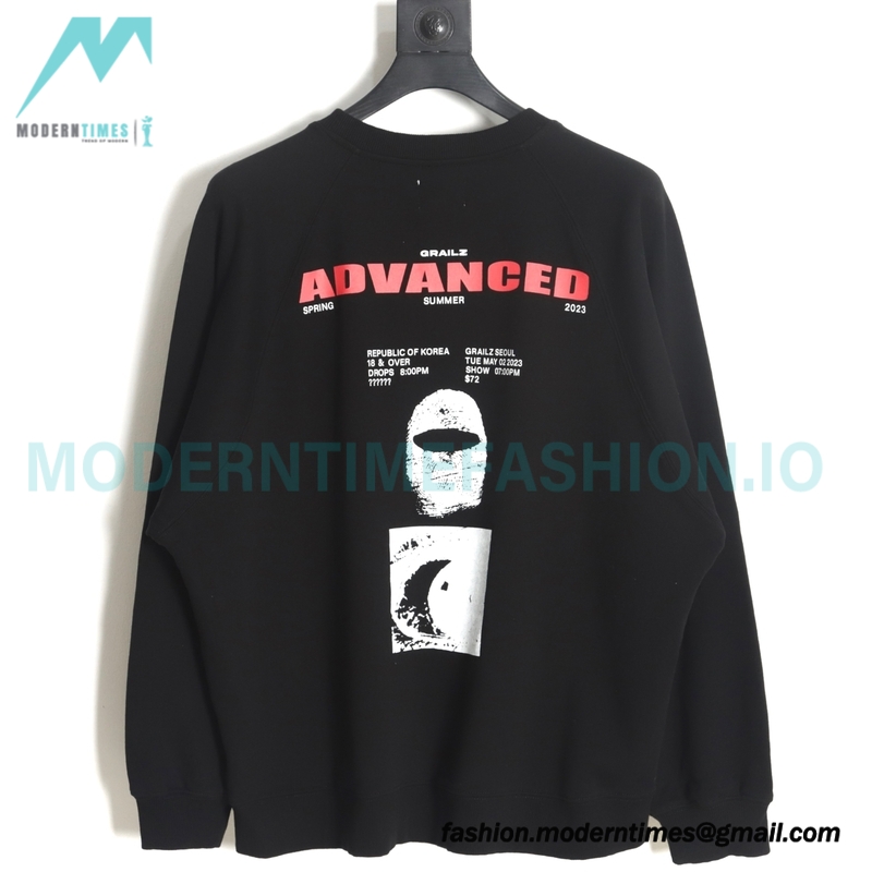 Grailz - 23FW Masked Printed Crew-neck Hoodie