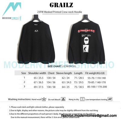 Grailz - 23FW Masked Printed Crew-neck Hoodie