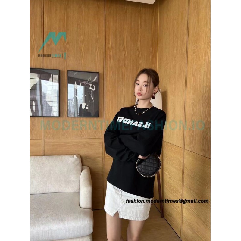 Jil Sander - 23FW Classic Chest Letter Print Long Sleeve T-shirt
