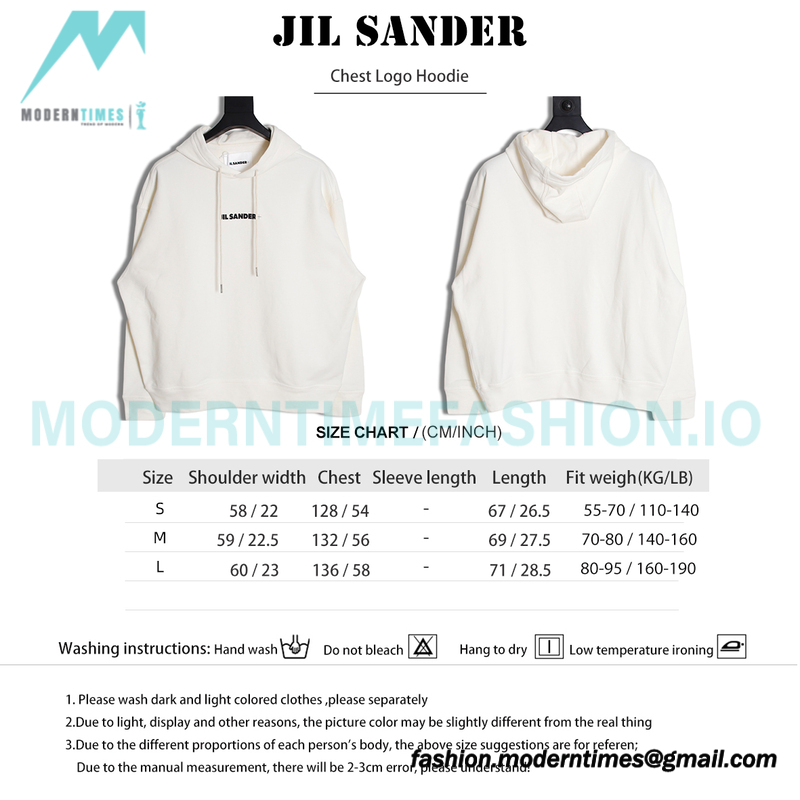 JIL sander - Chest Logo Hoodie
