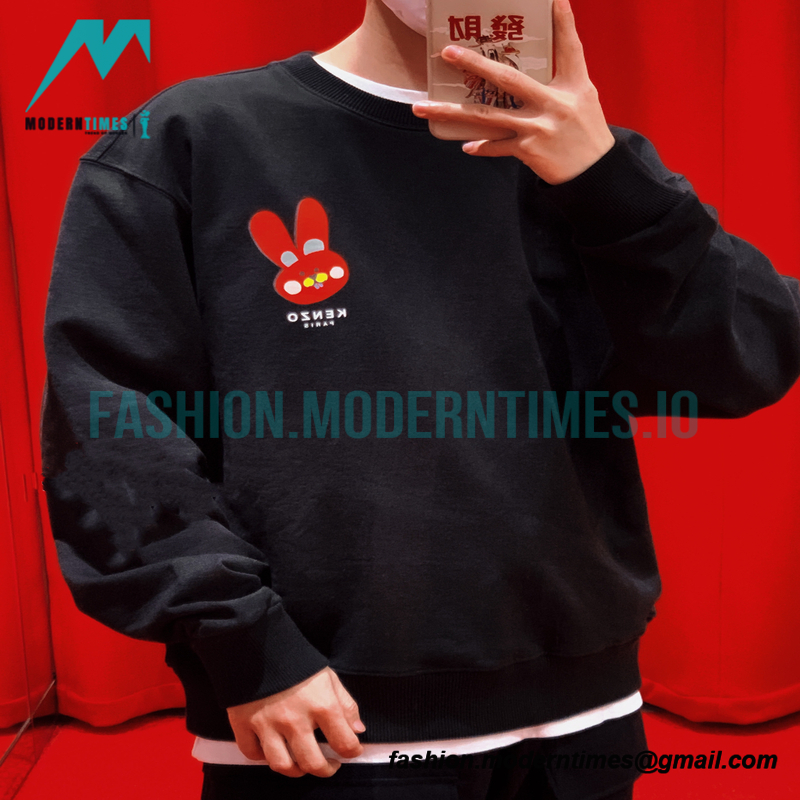 Kenzo - 23SS Bunny Print Crewneck Hoodie
