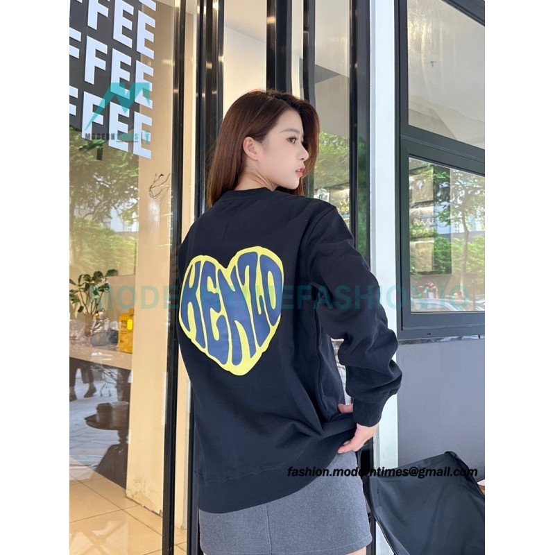 Kenzo - 23FW Small Love Printed Crew-neck Hoodie