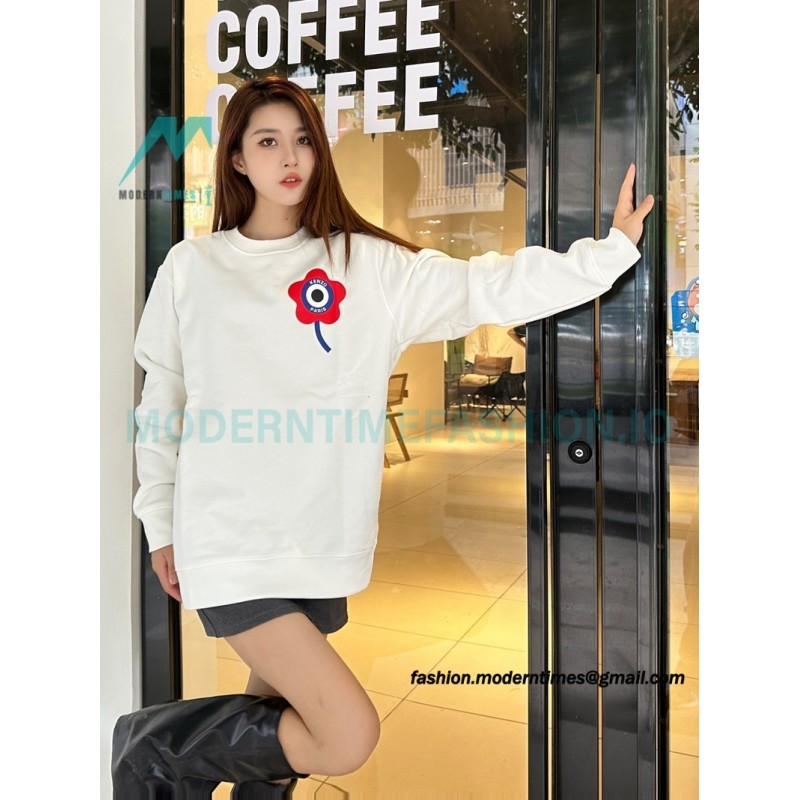 Kenzo - 23FW Floral Print Crew Neck Hoodie