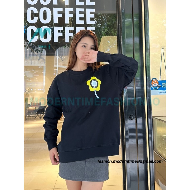 Kenzo - 23FW Floral Print Crew Neck Hoodie
