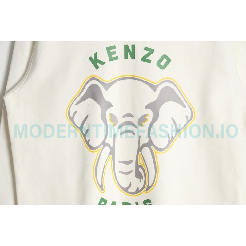 Kenzo - 23FW Elephant Print Crew Neck Hoodie