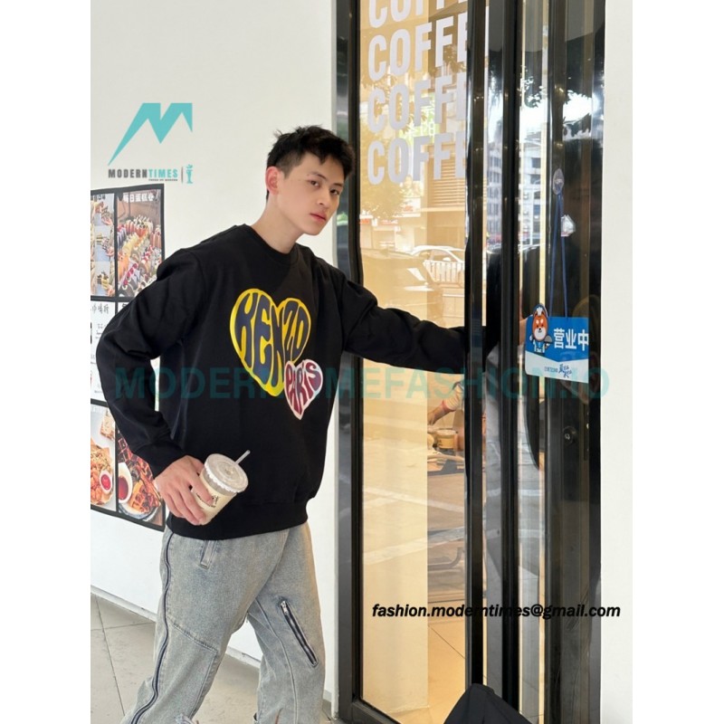 Kenzo - 23FW Big Love Printed Crew-neck Hoodie