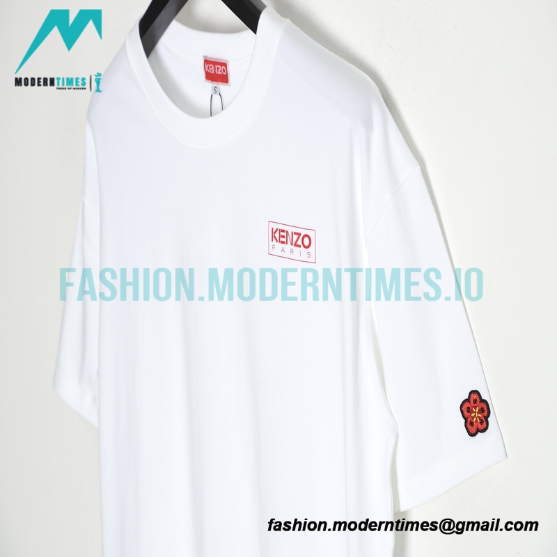 Kenzo - Nigo Co-branded Square Letter-print Embroidered Short-sleeved T-shirt