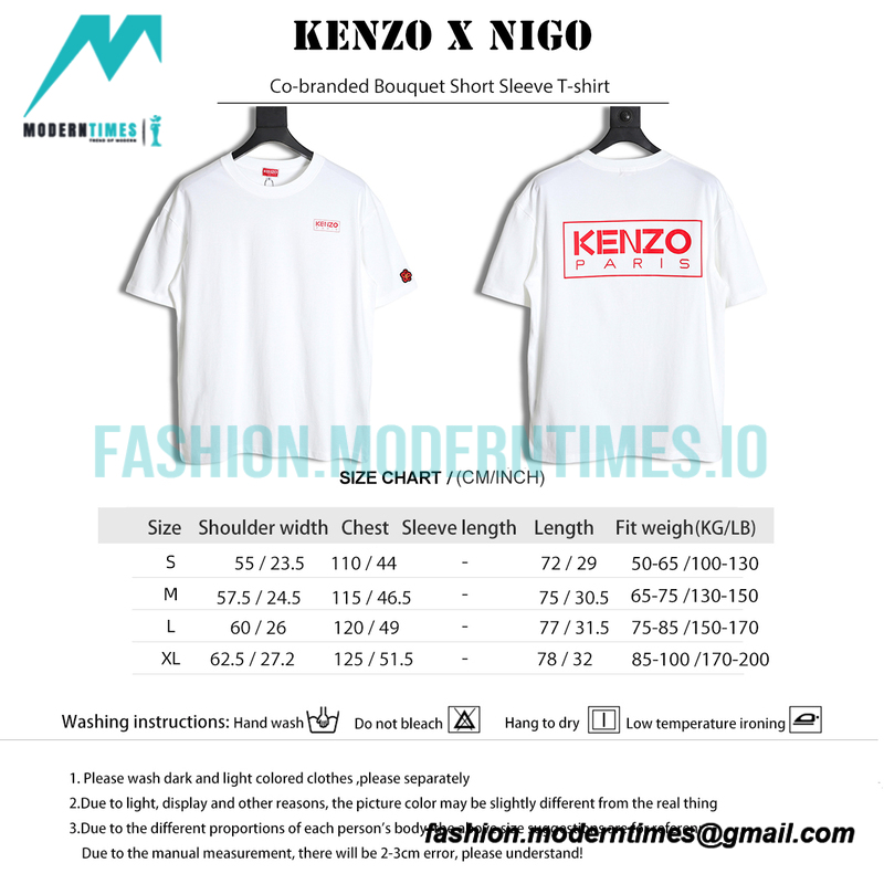Kenzo - Nigo Co-branded Square Letter-print Embroidered Short-sleeved T-shirt