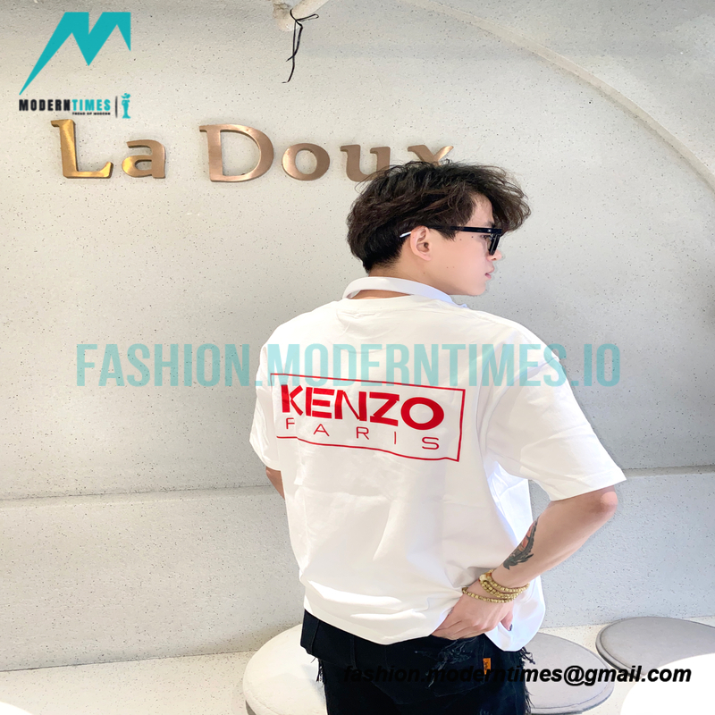 Kenzo - Nigo Co-branded Square Letter-print Embroidered Short-sleeved T-shirt