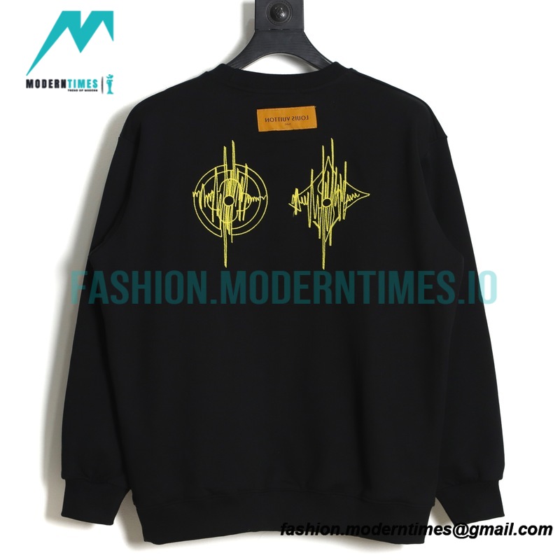 Louis Vuitton - 23ss Embroidered Pattern Crew-neck Hoodie