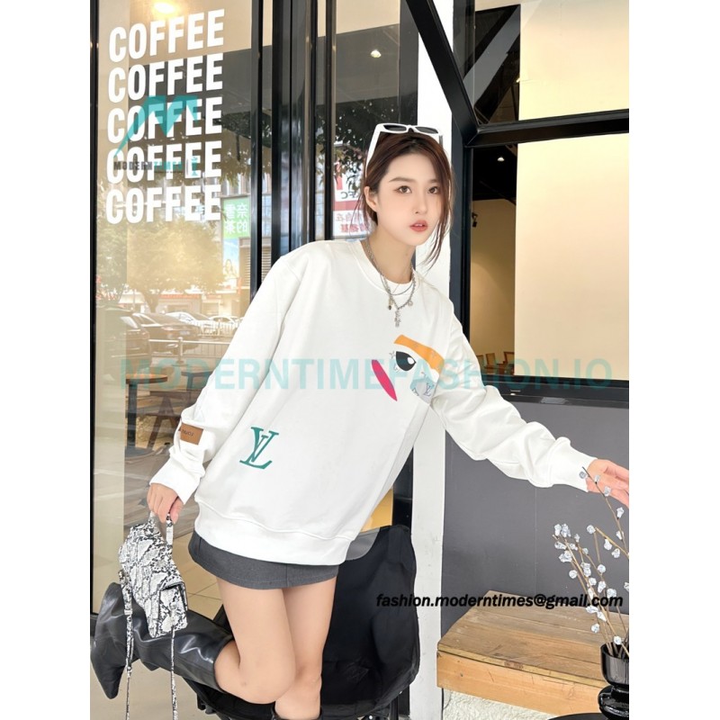 Louis Vuitton - 23FW Colorful Eye Print Crewneck Hoodie