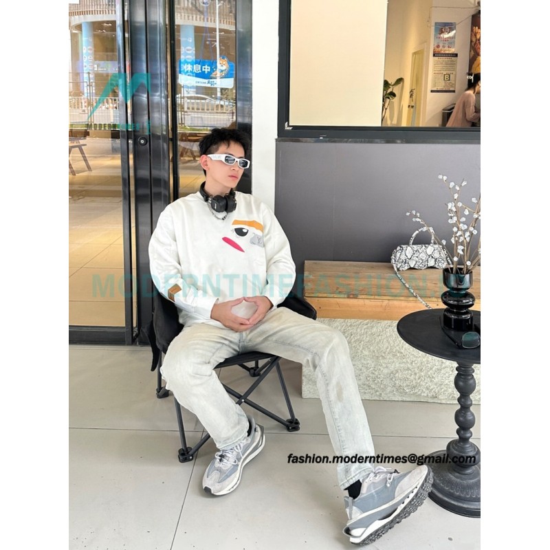 Louis Vuitton - 23FW Colorful Eye Print Crewneck Hoodie