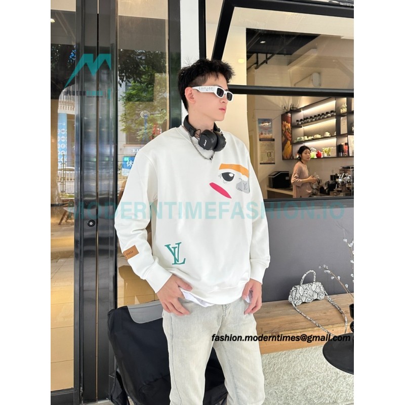 Louis Vuitton - 23FW Colorful Eye Print Crewneck Hoodie