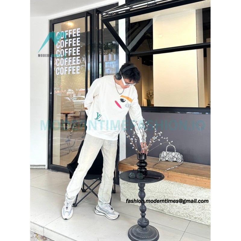 Louis Vuitton - 23FW Colorful Eye Print Crewneck Hoodie