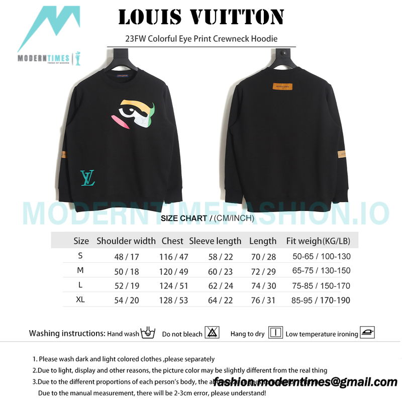 Louis Vuitton - 23FW Colorful Eye Print Crewneck Hoodie