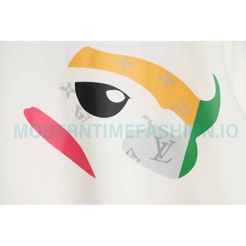 Louis Vuitton - 23FW Colorful Eye Print Crewneck Hoodie