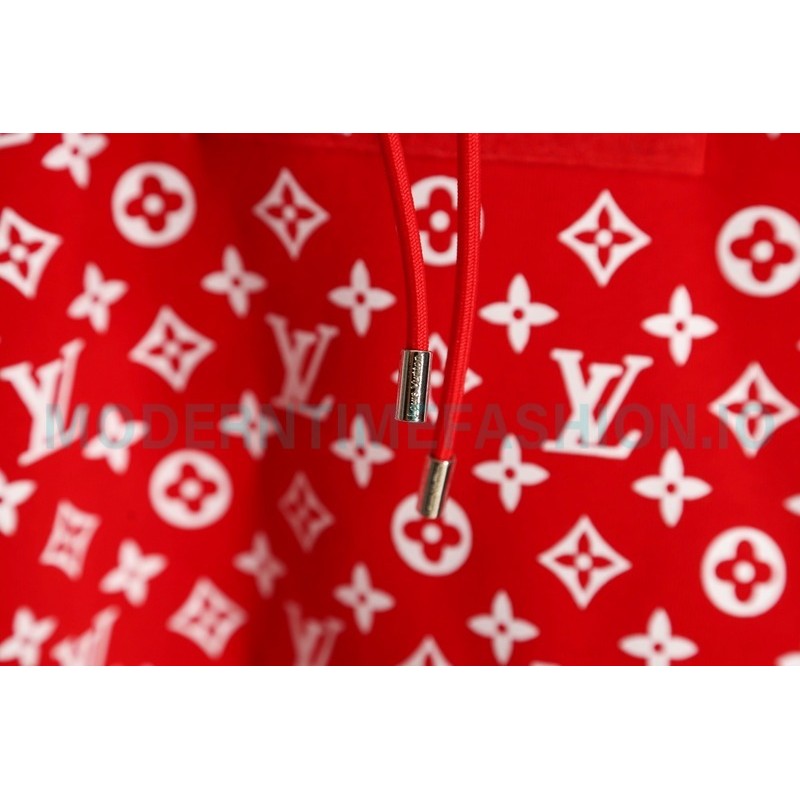 Louis vuitton - Supreme Co-brand Full Print Red Hoodie