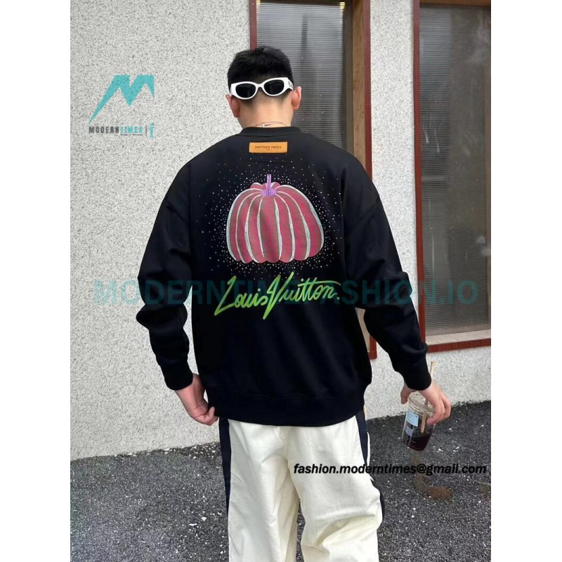 Louis Vuitton - Pumpkin Letter Crewneck Hoodie