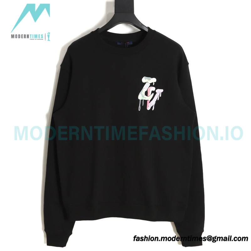 Louis Vuitton - 23FW Graffiti Letter Printed Crewneck Hoodie