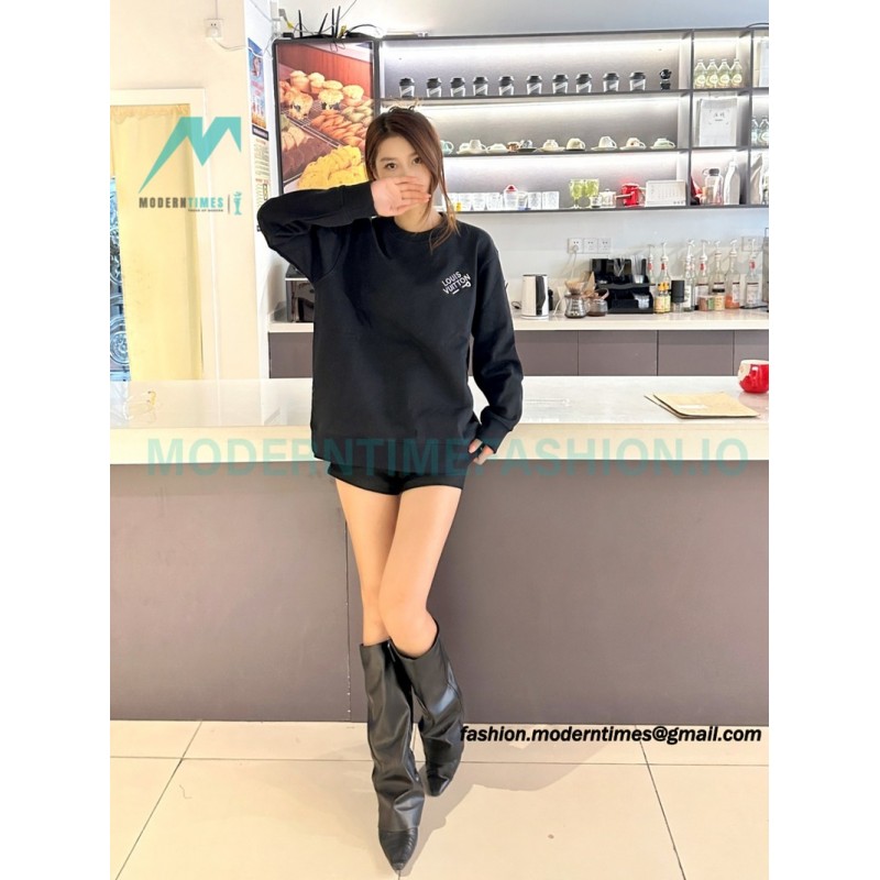 Louis Vuitton - 23FW  Pin Embroidered Crewneck Hoodie