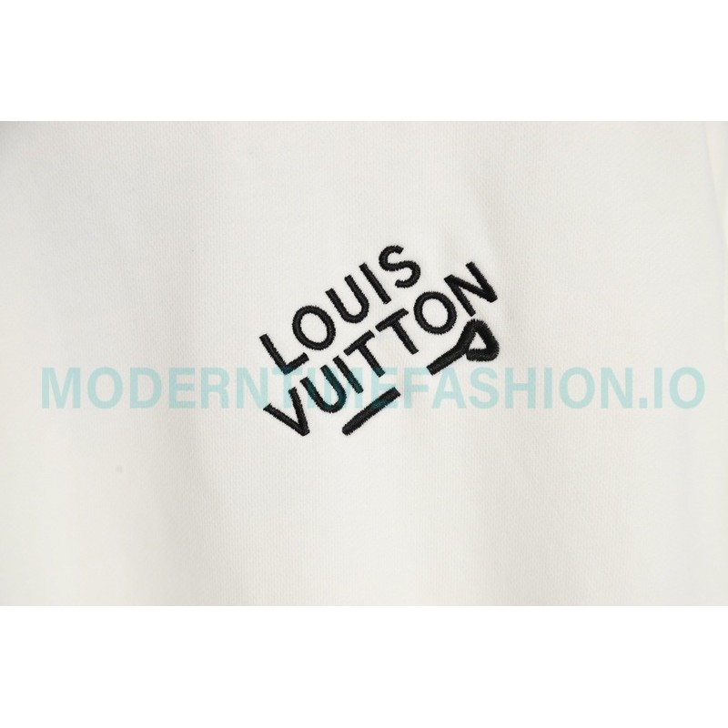 Louis Vuitton - 23FW  Pin Embroidered Crewneck Hoodie