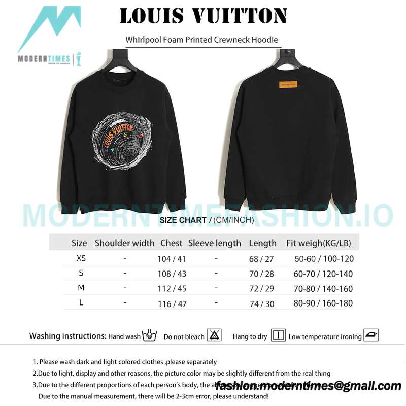 Louis Vuitton - Whirlpool Foam Printed Crewneck Hoodie