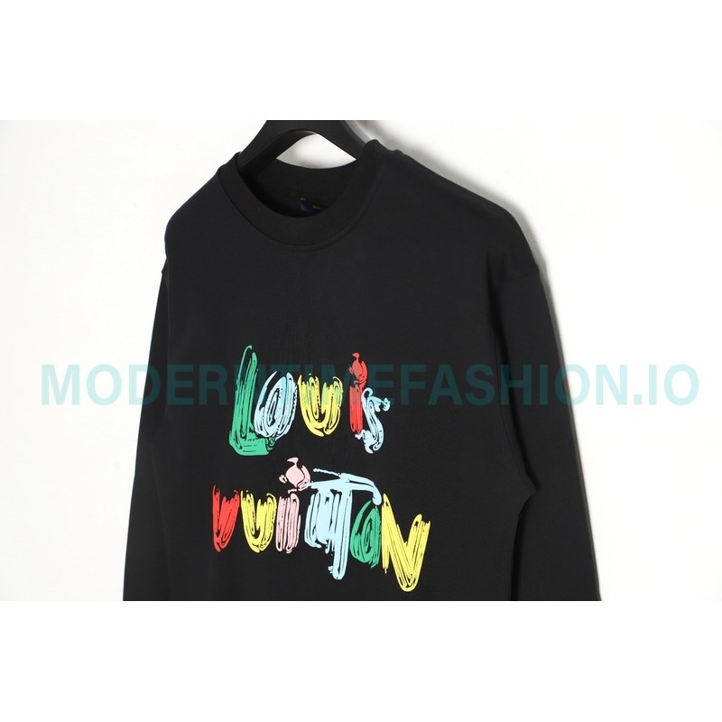 Louis Vuitton - Graffiti Foam Print Crewneck Hoodie
