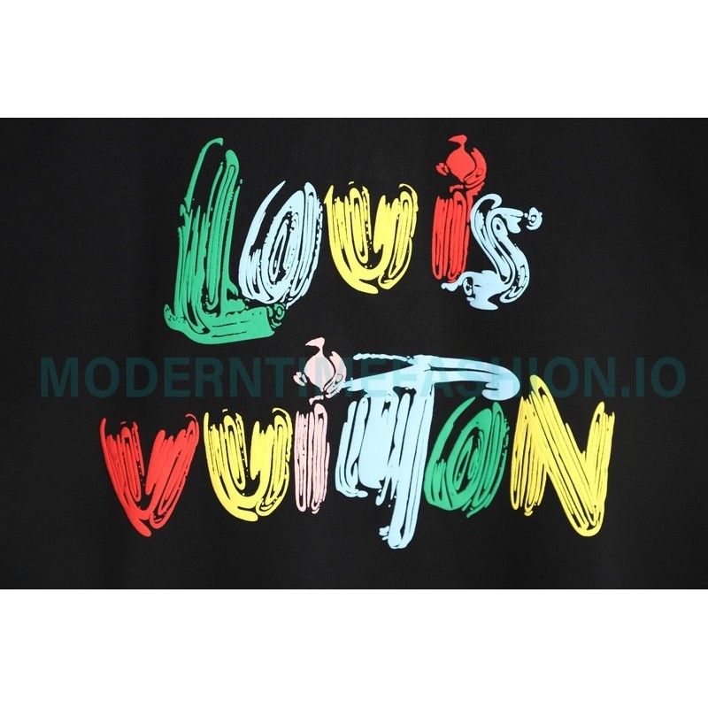 Louis Vuitton - Graffiti Foam Print Crewneck Hoodie