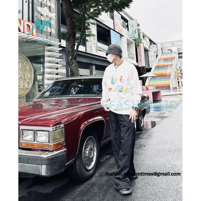 Louis Vuitton - Graffiti Foam Print Crewneck Hoodie