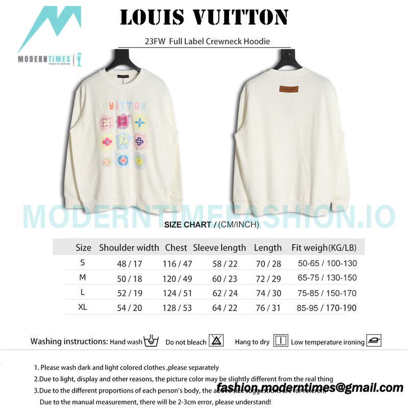 Louis Vuitton - 23FW  Full Label Crewneck Hoodie
