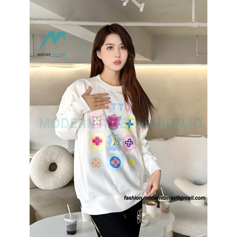 Louis Vuitton - 23FW  Full Label Crewneck Hoodie