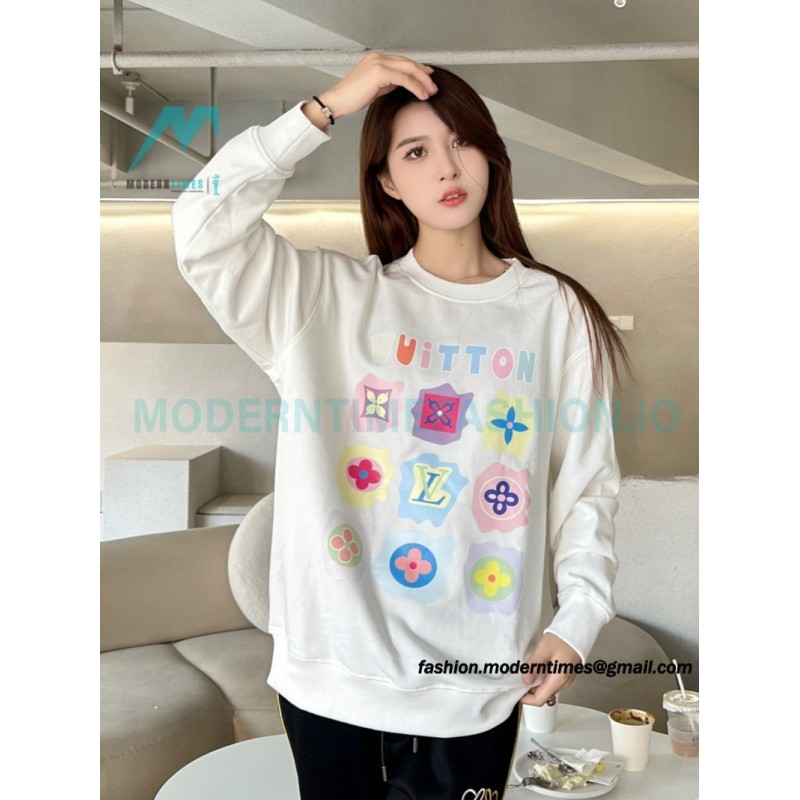 Louis Vuitton - 23FW  Full Label Crewneck Hoodie