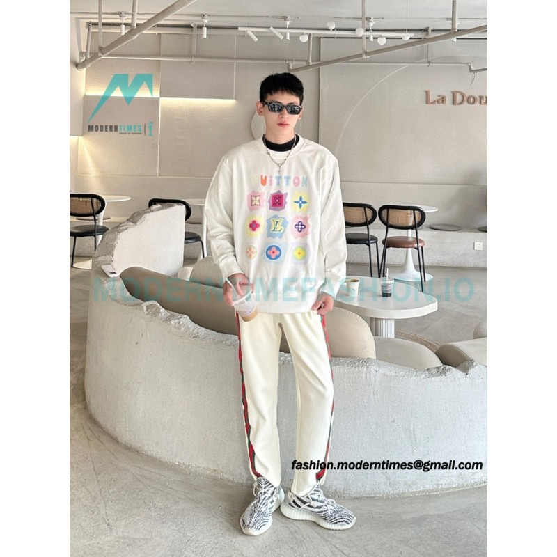 Louis Vuitton - 23FW  Full Label Crewneck Hoodie