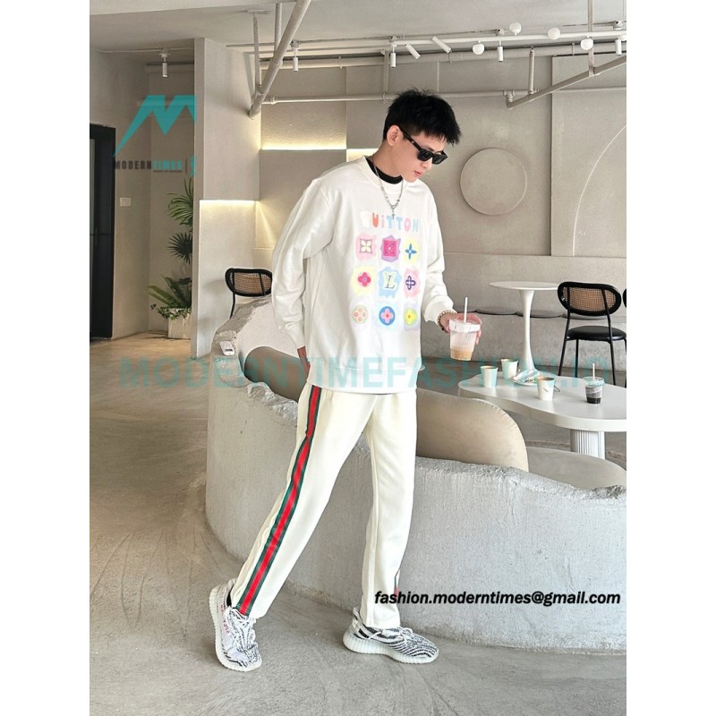 Louis Vuitton - 23FW  Full Label Crewneck Hoodie