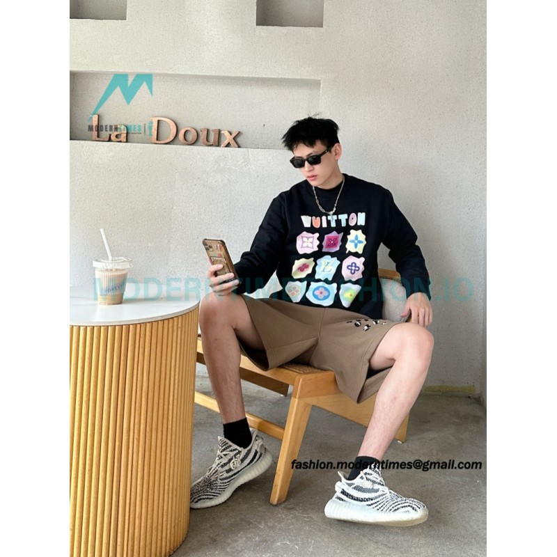 Louis Vuitton - 23FW  Full Label Crewneck Hoodie