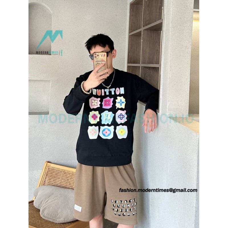 Louis Vuitton - 23FW  Full Label Crewneck Hoodie
